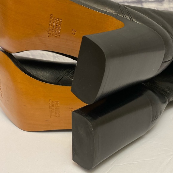 NEW Vero Cuoio Black Leather Boots - Picture 6 of 9